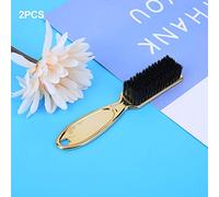 Generic Spazzola per Capelli retrò con Testina a Olio per Salone, Pettine per Pulizia Capelli Morbido 2 Pezzi, Accessorio per Parrucchiere per Barbiere, Set di Spazzole Compatto 5"
