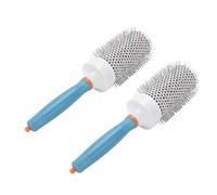 Generic Spazzola per Capelli Rotonda 2 Pezzi, Rullo per Spazzola per lo Styling dei Denti in Nylon in Ceramica, per lo Styling dei Capelli con Tubi in Alluminio per Uso Domestico e in Salone (53#)