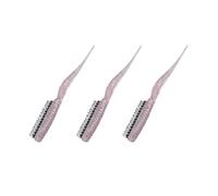 Generic Spazzola per Cotonare i Capelli in Nylon Styling Efficiente per Uomini e Donne Piccola Spazzola per Riga dei Capelli Adatta per la Maggior Parte dei di 3 Pezzi (Rosso glitterato)