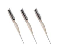 Generic Spazzola per Cotonare i Capelli in Nylon Styling Efficiente per Uomini e Donne Piccola Spazzola per Riga dei Capelli Adatta per la Maggior Parte dei di 3 Pezzi (Oro scintillante)