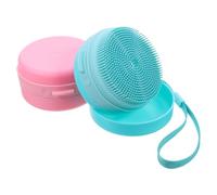 Generic Spazzola per Doccia in Silicone 2 Pezzi Spazzola per Cute e Scrub Corpo, Set Scrubber Corpo e Schiena Design Sospeso e Custodia Protettiva, per Bagno e Viaggi
