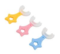 Generic Spazzolino da Denti a Forma di U Spazzolino da Denti per Addestramento Manuale Setole Morbide per Bocca Intera per Bambini 2-6 Anni, 3 Pezzi