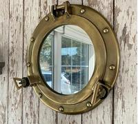 Generic - Specchio a oblò antico in ottone | Specchio nautico per finestra e parete da nave marittima | Decorazione per la casa, regalo (30,5 cm)