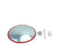 Generic Specchio di Sicurezza Specchio Convesso con Retro Rosso Antigraffio per Ufficio All'angolo della Strada del Negozio - 18 Pollici (Tipologia interna)