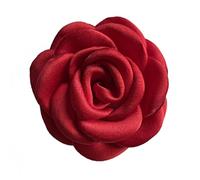 Generic Spilla a forma di camelia, per donne e uomini, in metallo, decorazione floreale, chiusura a farfalla, Metallo