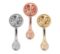 Generic Spilla a Forma di Cucchiaino da Caffè in Lega Set da 3 Pezzi Oro Argento Rosa Accessorio per Borse Cappelli e Abbigliamento Decorazione per Bar Ristoranti e Feste
