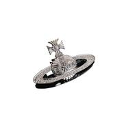 Generic Spilla a forma di Saturno, in argento, alla moda, con elemento d'amore, accessorio per abiti, Misura unica, Plastica