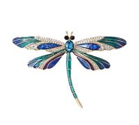 Generic Spilla con libellula con strass smaltati - Gioielli con insetti per donne | Spilla a forma di libellula per ragazze | Gioielli con spilla con animali per Natale, festa d'