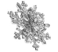 Generic Spilla da Bavero a Fiocco di Neve per Donna, Accessorio Moda in Metallo Lucido Chiusura Sicura, Gioielli Eleganti per Abbigliamento e Eventi Formali