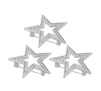 Generic Spilla da Donna a Forma di Stella Strass Set da 3 Pezzi Spilla per Scialle e Vestiti Accessorio Decorativo Elegante per Feste e Abbigliamento Femminile