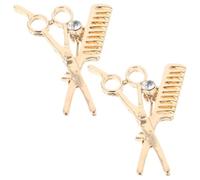Generic Spilla da Parrucchiere 2 Pezzi a Forma di Forbici e Pettine Accessorio Spilla Decorativa in Lega di Zinco Vintage per Abbigliamento da Uomo Donna