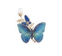 Generic Spilla Farfalla Blu, Misura unica, Plastica