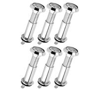 Generic Spioncino Antifurto Regolabile per Spioncino con Grandangolo di 220 Gradi, 6 Spioncini di Sicurezza Maggiore Sicurezza, Adatto per Porte di Spessore 35-55 Mm, Argento in Lega di Zinco