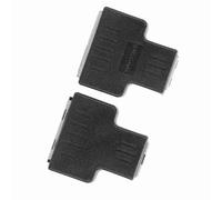 Generic Splitter per Cavi Ethernet, Splitter LAN Ethernet a Connector con Adattatore del Cavo da 2 Pcs 1 in 2 Out RJ45 Interfaccia Femmina Connettore LAN Extender per Cavo per (BLACK)