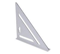 Generic Squadra di Lavorazione del Legno del Righello a Triangolo in Lega di Alluminio 7 Pollici per Misurazioni Accurate Ideali per la Finitura Opaca Nera di Falegnami (Metrica 16 cm)