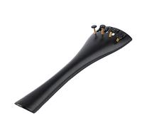Generic Squisita Cordiera per Violoncello Nera con 4 Accordatori Fini per una Facile Installazione, Design Leggero, per Violoncellisti, Metallo