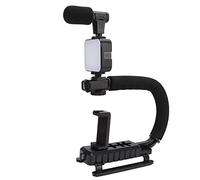 Generic Stabilizzatore per Videocamera Portatile con Forma a U Portatile e Luce LED per Riprese D'azione e Fotografia