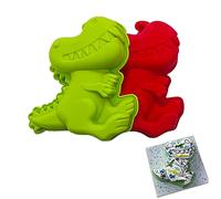 Generic Stampo in silicone a forma di dinosauro, per dolci, 3D, in silicone, flessibile, per feste di compleanno