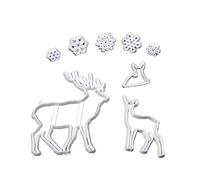 Generic Stampo Natalizio in Silicone per Dolci, Set di Stampi per Caramelle, con Albero di Natale, Babbo Natale, Fiocco di, Pupazzo di, Renna, per Torte, Cioccolato, Sapone,