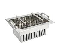 Generic Stampo per Gelato in Acciaio Inossidabile Efficiente 40 Fori per Bastoncini di Ghiaccio per Gelato Fatto in Casa Argento 16,5 X 12,2 X 6,7 Pollici