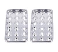 Generic Stampo per Vassoio per Cubetti di Ghiaccio in Acciaio Inossidabile a 18 Griglie con Coperchio per Uso Interno Ed Esterno per Feste da Bar in Casa