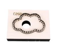 Generic Stampo Versatile per Punzonatura della Pelle con Base in Legno per il Taglio di Pelletteria e Artigianato in Acciaio Al Carbonio