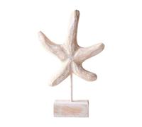 Generic Statuetta in Legno Realizzata a Mano per L'arredamento di Ufficio E Bagno, Forma di Stella Marina