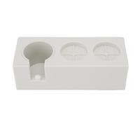 Generic Stazione del Campo di caffè, Supporto per la Gestione del caffè Multifunzionale Leggero per 49 51 53 58 Mm Distributore di Portafiltri (WHITE)