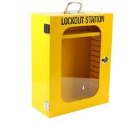 Generic Stazione di Lockout Tagout in Acciaio con Grande capacità di Stoccaggio, Porta Trasparente, Design per Montaggio a Parete, Perfetta per la Manutenzione Industriale
