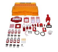 Generic Stazione di Montaggio a Parete di Lockout Tagout Design Robusto Giallo con 8 Lucchetti e 20 Tag per le Industrie Energetiche