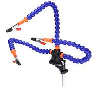 Generic Stazione di Saldatura Flessibile a 3 Bracci con Clip in Alluminio Antiscivolo per Drone da Corsa RC FPV e Aeromodello 30 Cm 1 Set (Include ventilatore)