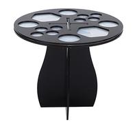 Generic Stendi Pennelli per Trucco, Supporto Portatile Multifunzionale, Perfetto per Asciugare i Pennelli Dopo il Lavaggio, per Truccatori, Plastica, 14 Fori (BLACK)