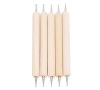 Generic Stilo Tracciato, Attrezzi di Punteggiatura a Punta Strumenti Fai -da -te Inossidabile Fai da te Rendendo la Maniglia in Legno a Doppia Testa da 6 Pc per Progetti Artistici per la Pittura
