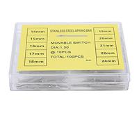 Generic Strumento Affidabile per Riparare Orologi a Sgancio Rapido con Barra a Molla per Orologiai Professionisti e Riparatori di Orologi, Materiale in Lega, Spessore 1,5 Mm, 10 Misure per il