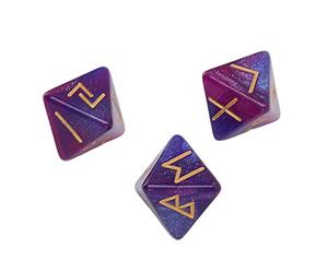 Generic Strumento di Apprendimento Dell'astrologia Set di 3 Dadi Runici, Dadi Poliedrici Mistici e Vivaci per la Previsione Futura, Scena applicabile: Amanti della Divinazione, Materiale: Acrilico