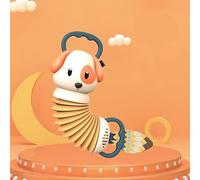 Generic Strumento Musicale a Fisarmonica per Bambini Giocattolo Interattivo a Forma di Animale Carino per lo Sviluppo Educativo del Bambino-culla, Passeggino-plastica (Cani)