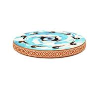 Generic Strumento Musicale Etnico con Tamburo in Legno da 12 Pollici Realistico con Onde Marine per il Relax e la Terapia del Suono
