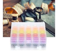 Generic Strumento per Bobina per Macchina da Cucire per Bobine Colorate da 50 Pezzi, Plastica Resistente, Facile da Organizzare, Perfetto per Progetti di Cucito, 12X9,6X5 Cm