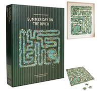 Generic Summer Day by the River - Puzzle completamente incorniciato, 501 pezzi, set di opere d'arte altamente intricate per il divertimento di tutta la famiglia