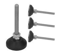 Generic Supporti di Livellamento Girevoli Cuscinetti Base in Gomma di Nylon Regolabili da 50 Mm per Mobili da Ufficio Domestici Scivoli 4 Pezzi