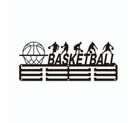 Generic Supporto Medaglie Rack Medaglia Porta Espositore Trofei Design Montaggio a Parete Metallo Funzione Organizer Adatto per Decorazione Casa Collezione Gare Motivazione Atleti, Pallacanestro