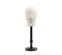 Generic Supporto per Cappelli con Testa Tessile E Base Ro in Legno per Negozio Abbigliamento, Antico, L
