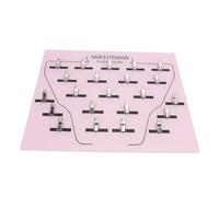 Generic Supporto per Extension per Capelli Acrilico 22 Clamp/Holder in Acciaio Inossidabile Pannello Porta Display Multifunzionale per Parrucche per Istituti di Formazione per Capelli 11,61 X 13,39