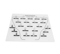 Generic Supporto per Extension per Capelli Acrilico 22 Clamp/Holder in Acciaio Inossidabile Pannello Porta Display Multifunzionale per Parrucche per Istituti di Formazione per Capelli 11,61 X 13,39