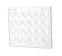 Generic Supporto per Plettri in Acrilico per Chitarra, Espositore Da 24 Slot per Organizzatore E Scatola per La Raccolta di Plettri, Adatto per M, Bianco