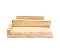 Generic Supporto per Posizionamento Manuale delle Etichette Strumento Applicatore di Etichette in Legno per L'etichettatura Precisa di Bottiglie di Vino Progetti Artigianali in Legno Massello 1 unità