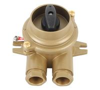 Generic Switch per Giunzione Barca, Protezione dei Tuoni HH202-3 10A Scatola di Giunzione in Ottone Marino con Interruttore Anti-impatto per Bootdek