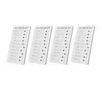 Generic Tabella delle Rotture, Produzione Fai -da -te Riciclabile con 4pcs Scheda a Secco Cancella per il Piano di Viaggio per Messaggi Fai da te (RV CHECKLIST)