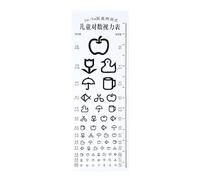 Generic Tabella Oculistica PVC Standard Grafico Logaritmico per Test Acuità Visiva a 3-5 Metri, Utilizzo per Ragazzo Ragazza in Casa e Scuola Materna