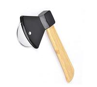 Generic Tagliapizza Coltello Pizza Ergonomico Ad Ascia in Acciaio 430 per Fette Perfette a Casa Ristoranti (BLACK)